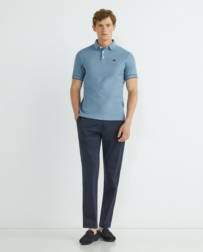 

Мужские брюки-чиносы из эластичной ткани Emporio Armani, темно-синий