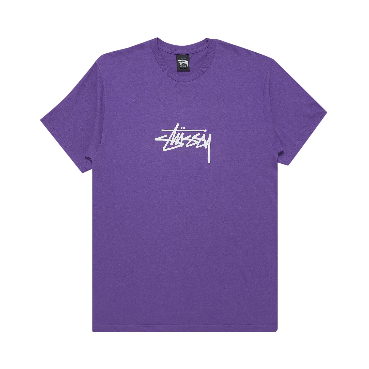 

Футболка Stussy Basic Stock, фиолетовая, Фиолетовый