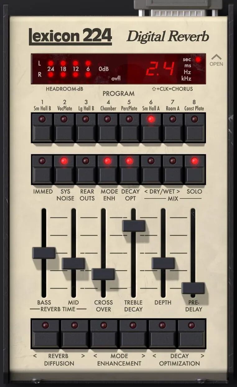 

Universal Audio UAD Lexicon 224 Плагин цифровой реверберации