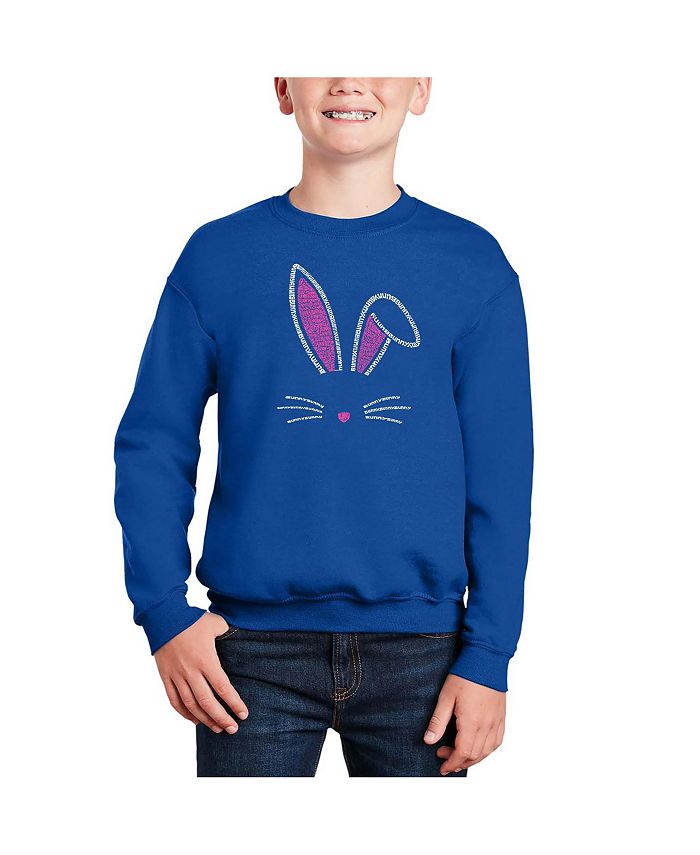 Толстовка с круглым вырезом Big Boy's Word Art LA Pop Art, синий nems игрушка кролик с поднимающимися ушами 28см