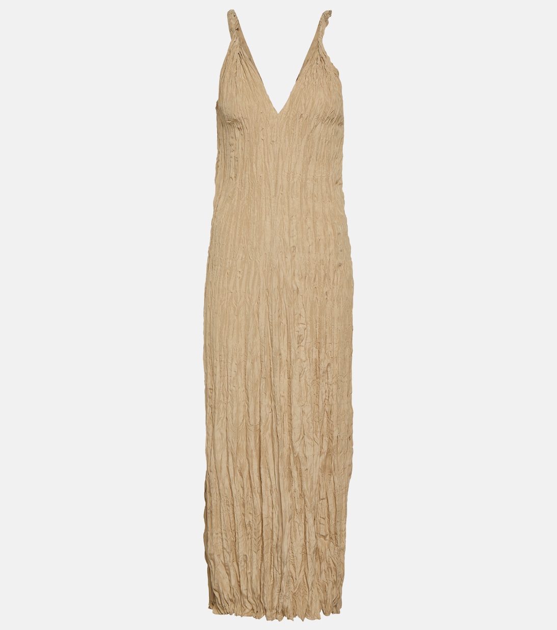 Платье-комбинация из мятого шелка TOTEME, бежевый платье комбинация из бархата chontell бежевый