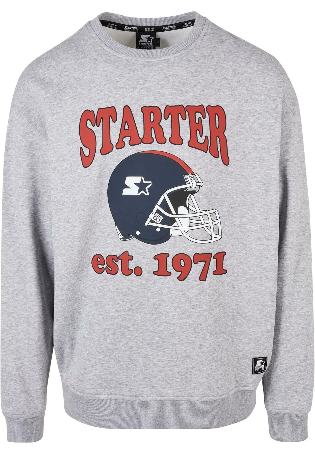 Толстовка FOOTBALL CREWNECK Starter, цвет heathergrey толстовка essential crewneck starter цвет palewhite