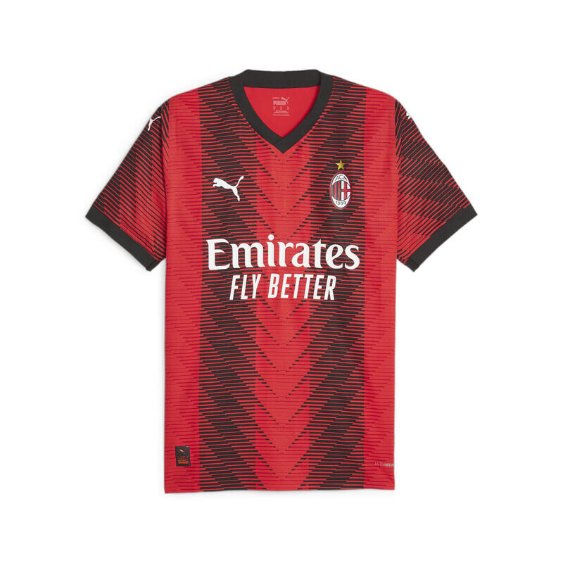 

Мужская футболка AC Milan 23/24 Authentic Home PUMA For All Time, красный, черный