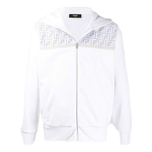 

Куртка Men's FENDI hooded Long Sleeves Jacket White, белый