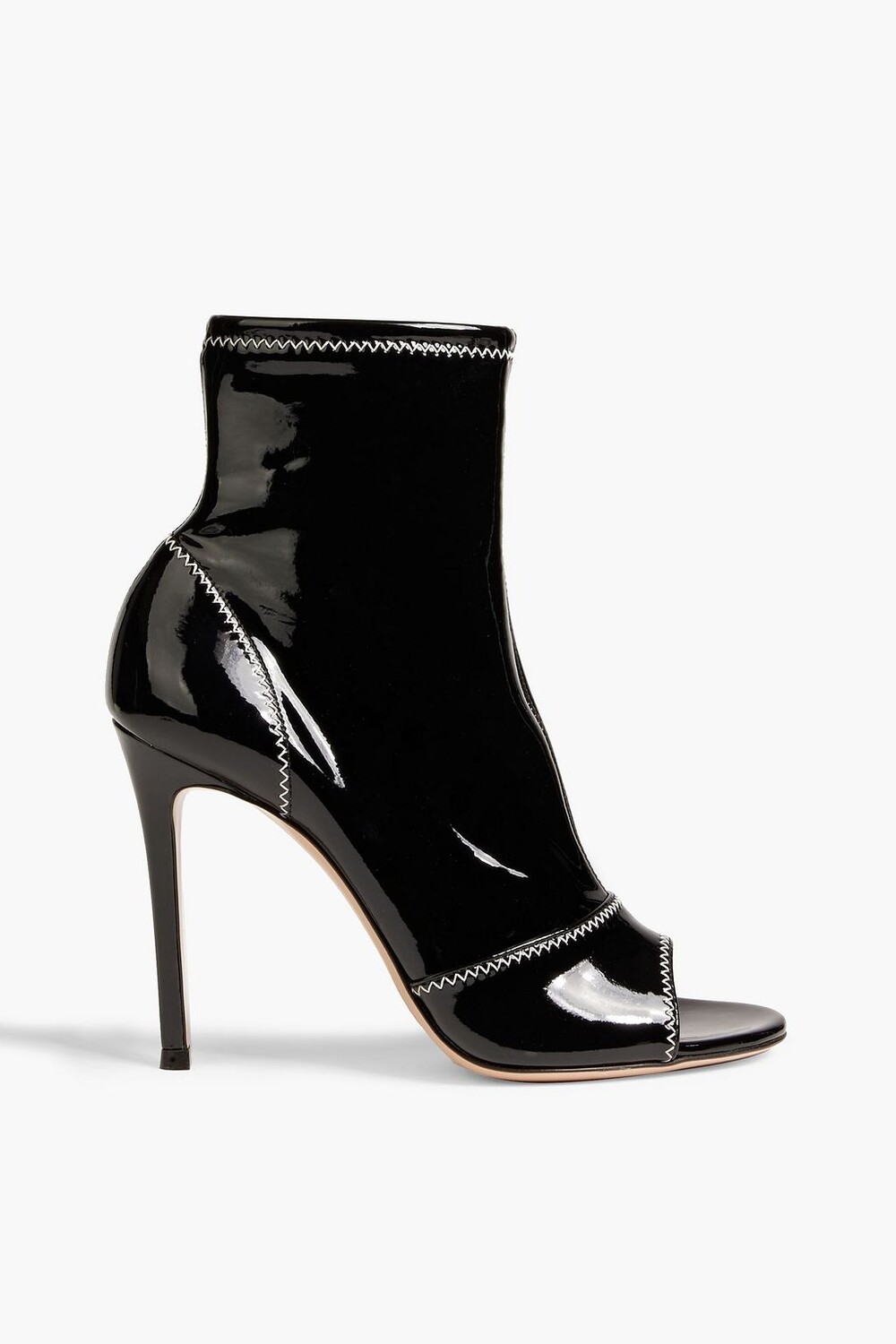

Виниловые ботильоны рискованного цвета GIANVITO ROSSI, черный