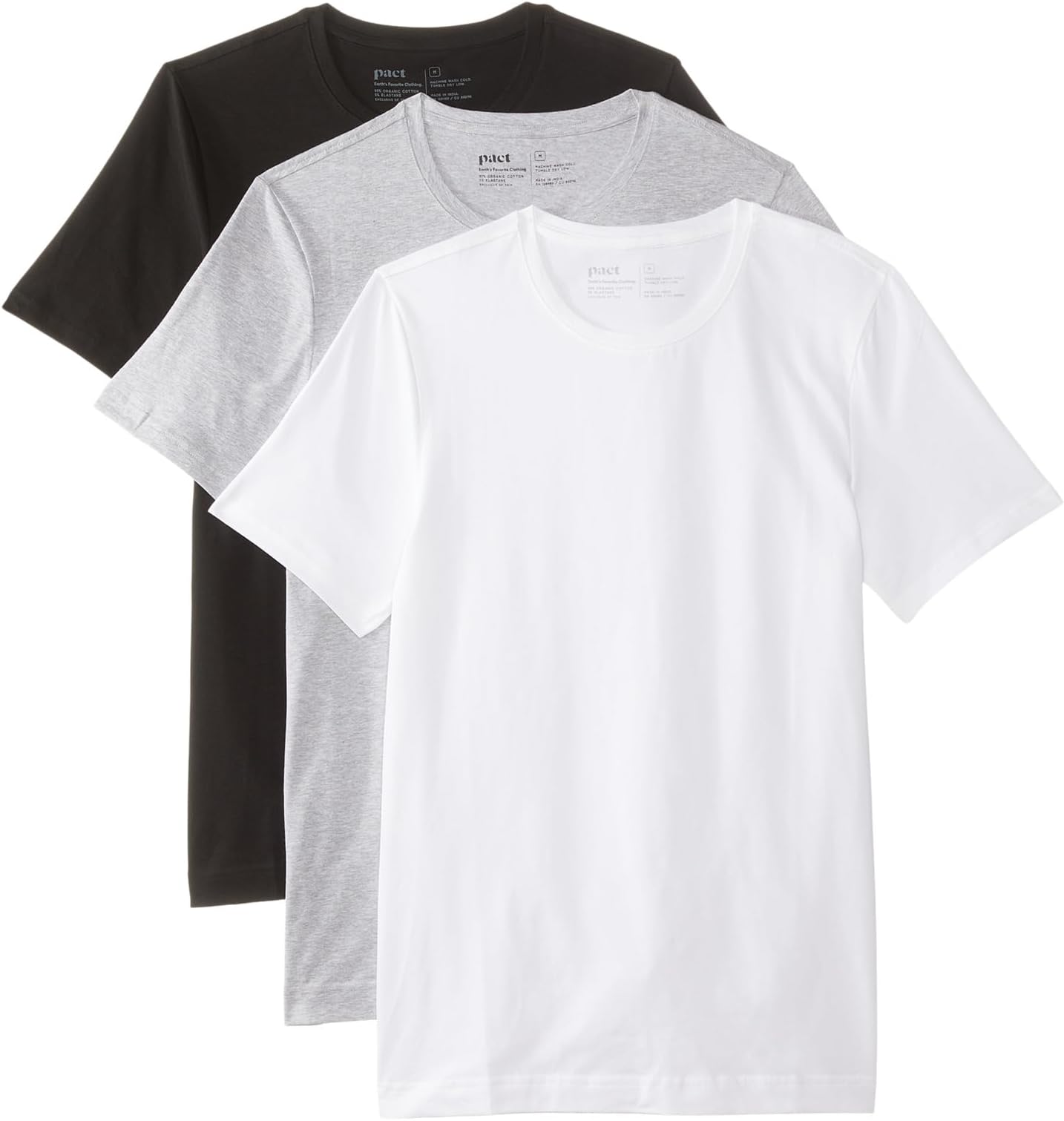 цена Комплект из 3 футболок Cool-Stretch Crew PACT, цвет Heather Basics