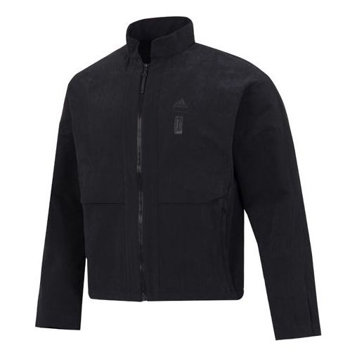 Куртка Men's adidas Wj 2.0 Wv Jkt Solid Color Athleisure Casual Sports Jacket Black, черный