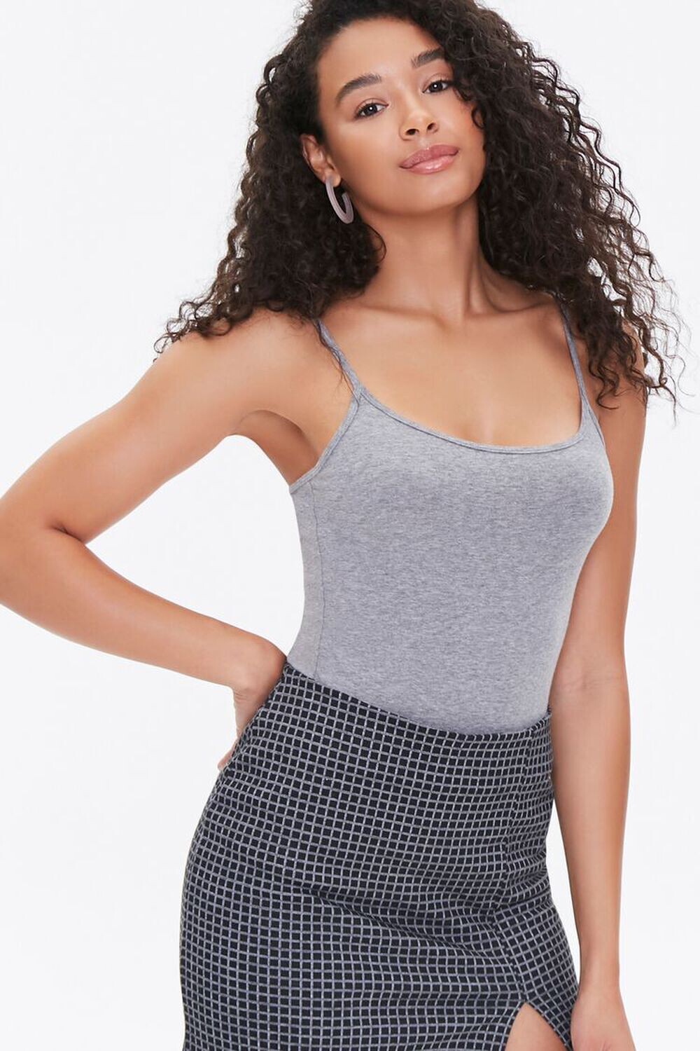 

Майка с круглым вырезом из органически выращенного хлопка Forever 21, серый