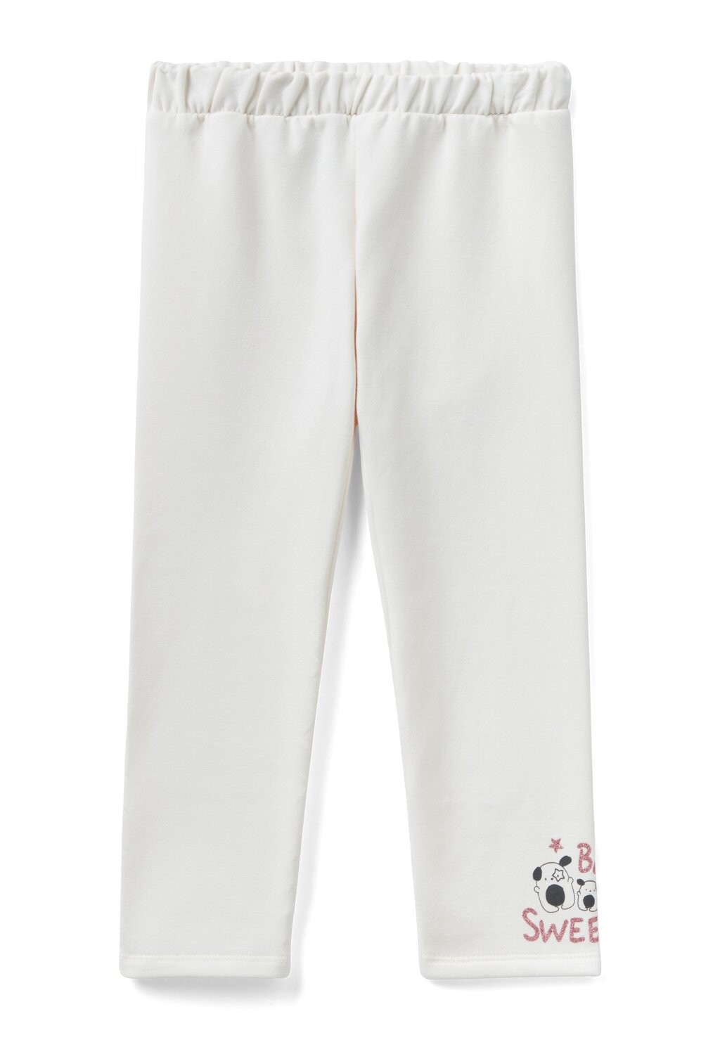 

Леггинсы Elastic Waist Glitter Artwork United Colors of Benetton, белый