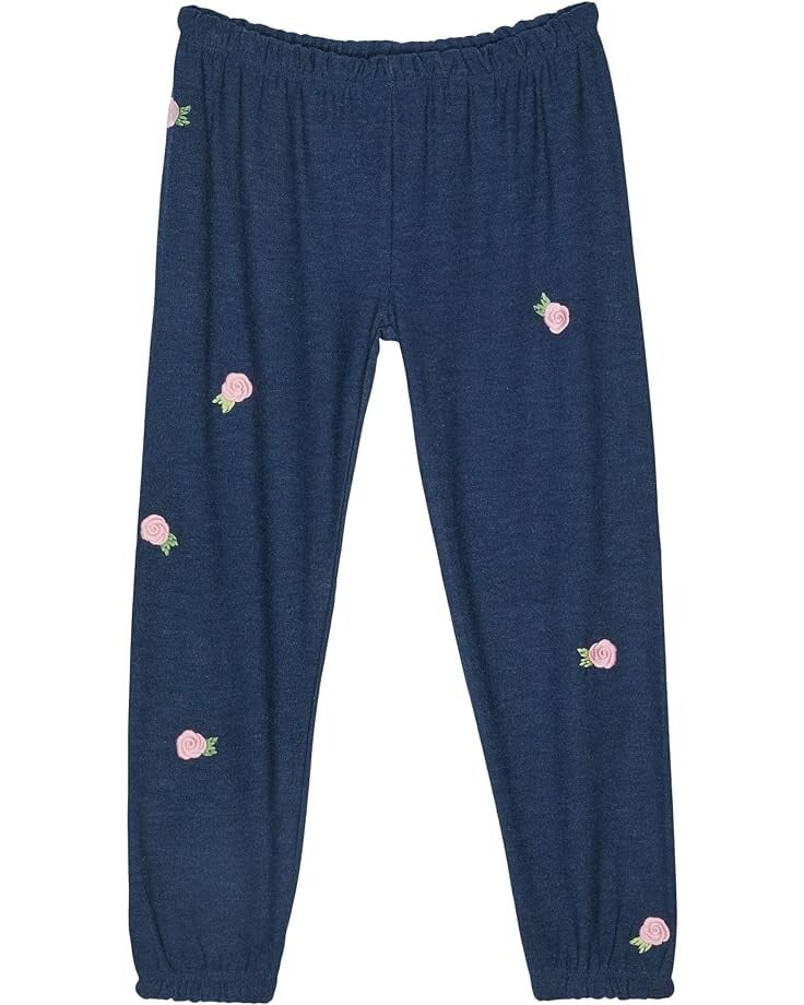 Брюки Chaser Embroidered Rose Bud Cozy Knit Sweatpants, цвет Avalon брюки chaser dino cozy knit sweatpants цвет safari