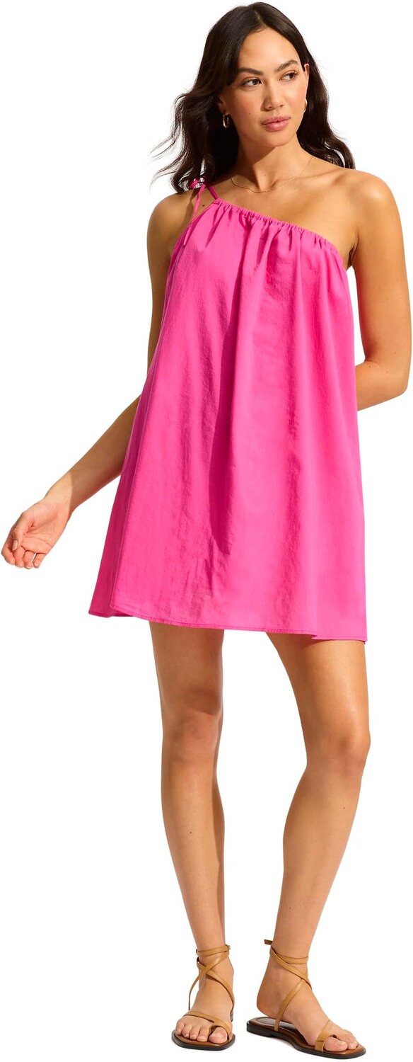 

Платье Seafolly Rio One Shoulder Mini Dress, цвет Hot Pink