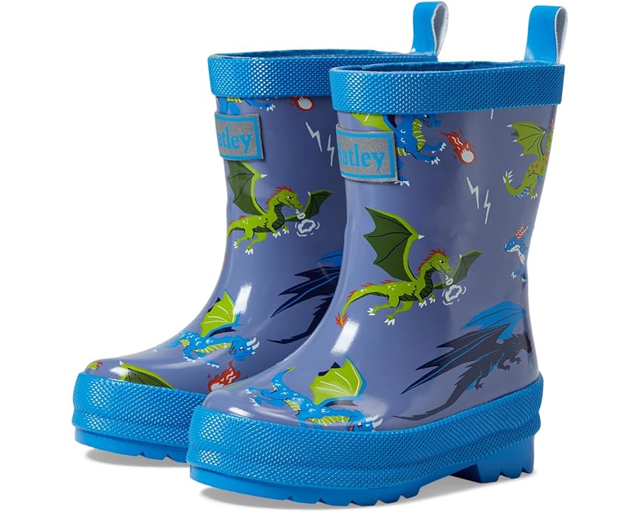 Ботинки Hatley Dragon Realm Shiny Rain Boots, синий ботинки hatley shiny rain boots темно синий