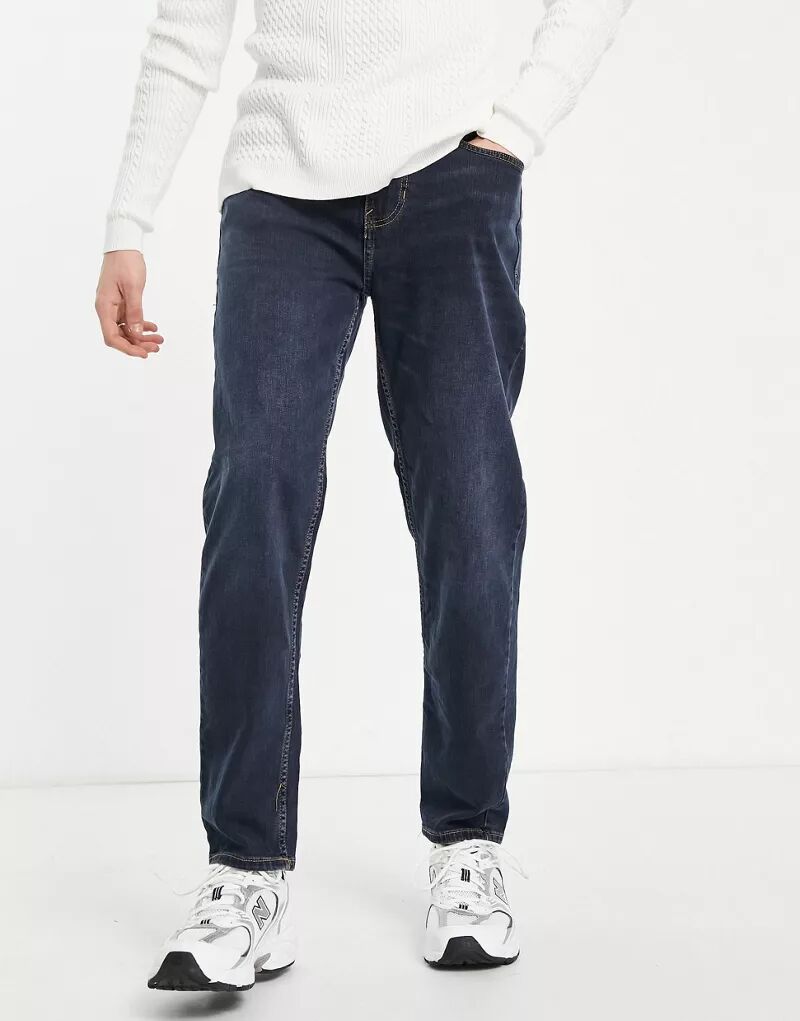 Темно-синие жесткие джинсы узкого кроя New Look темно синие жесткие джинсы узкого кроя new look