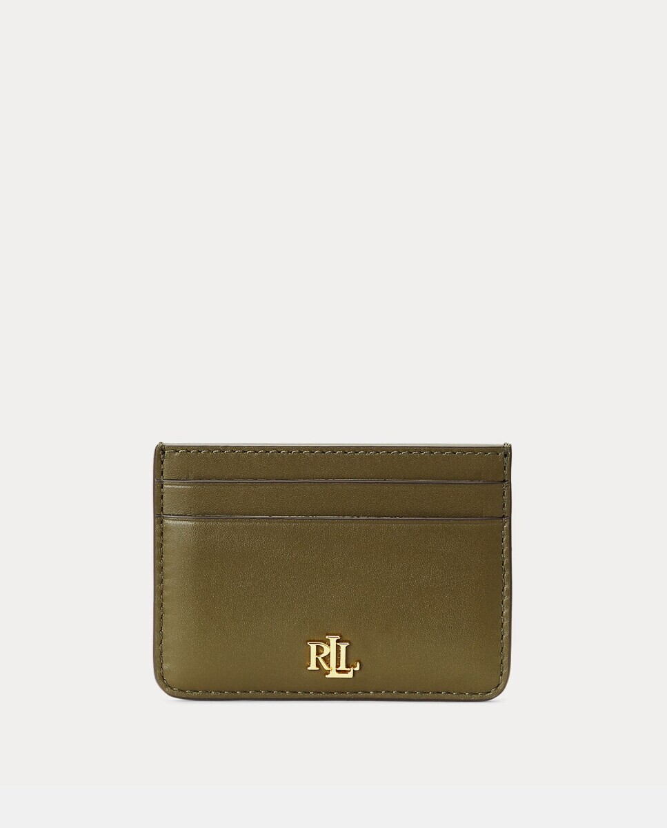 

Визитница из гладкой кожи зеленого цвета Lauren Ralph Lauren, зеленый