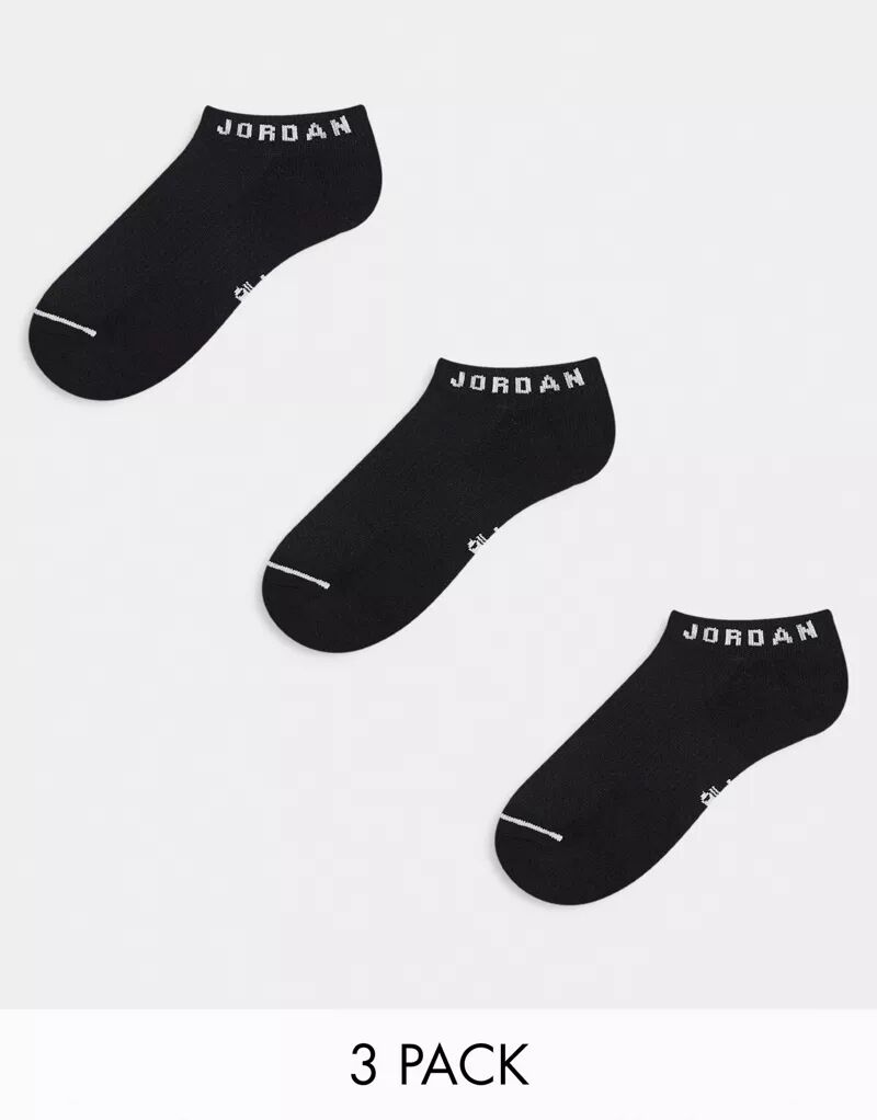 цена Три пары черных носков до щиколотки Jordan