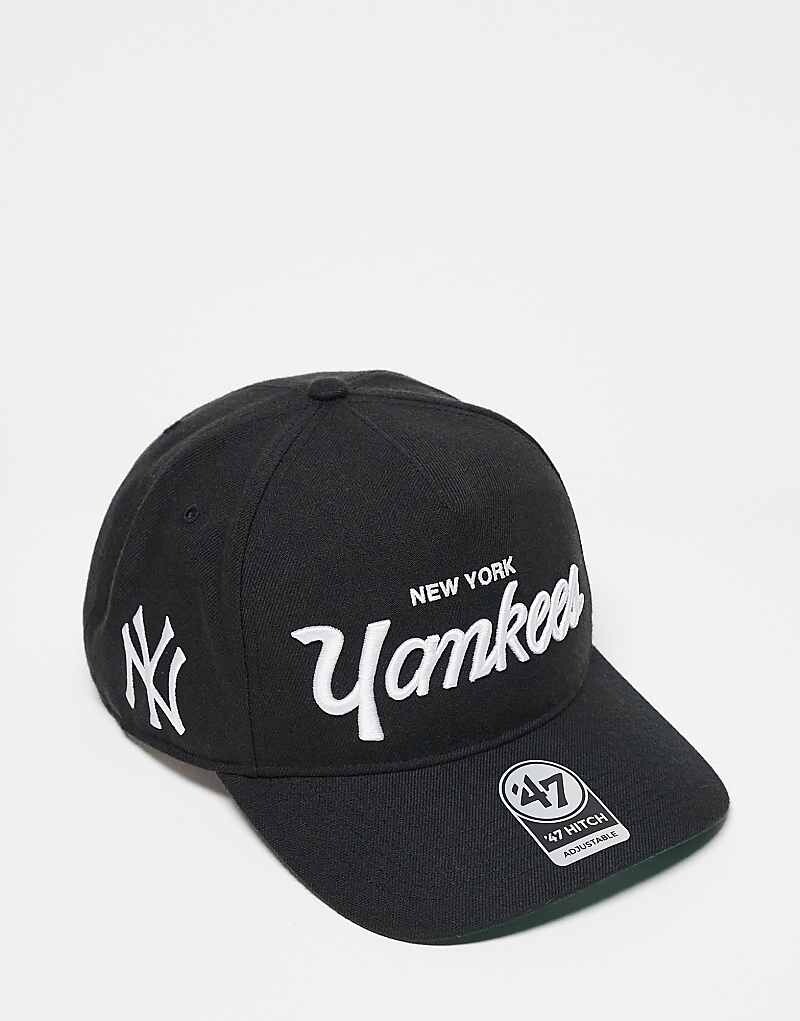 

47 Brand – кепка черного цвета с большой надписью Yankees