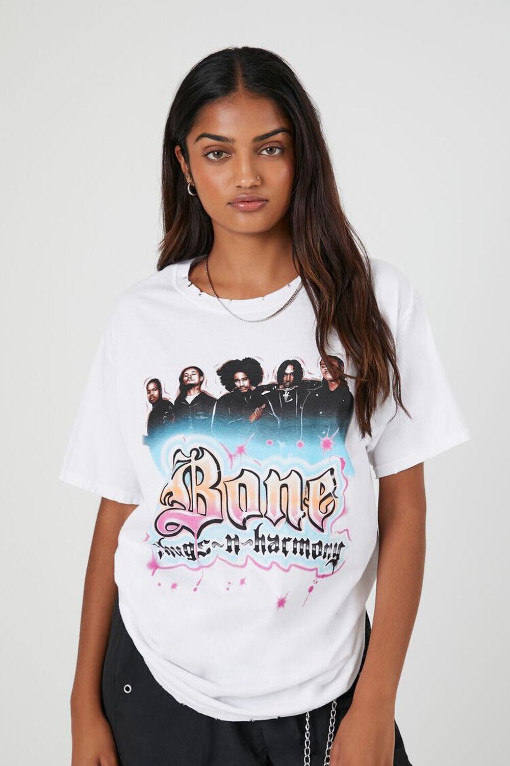 

Футболка оверсайз Bone Thugs-N-Harmony Forever 21, белый