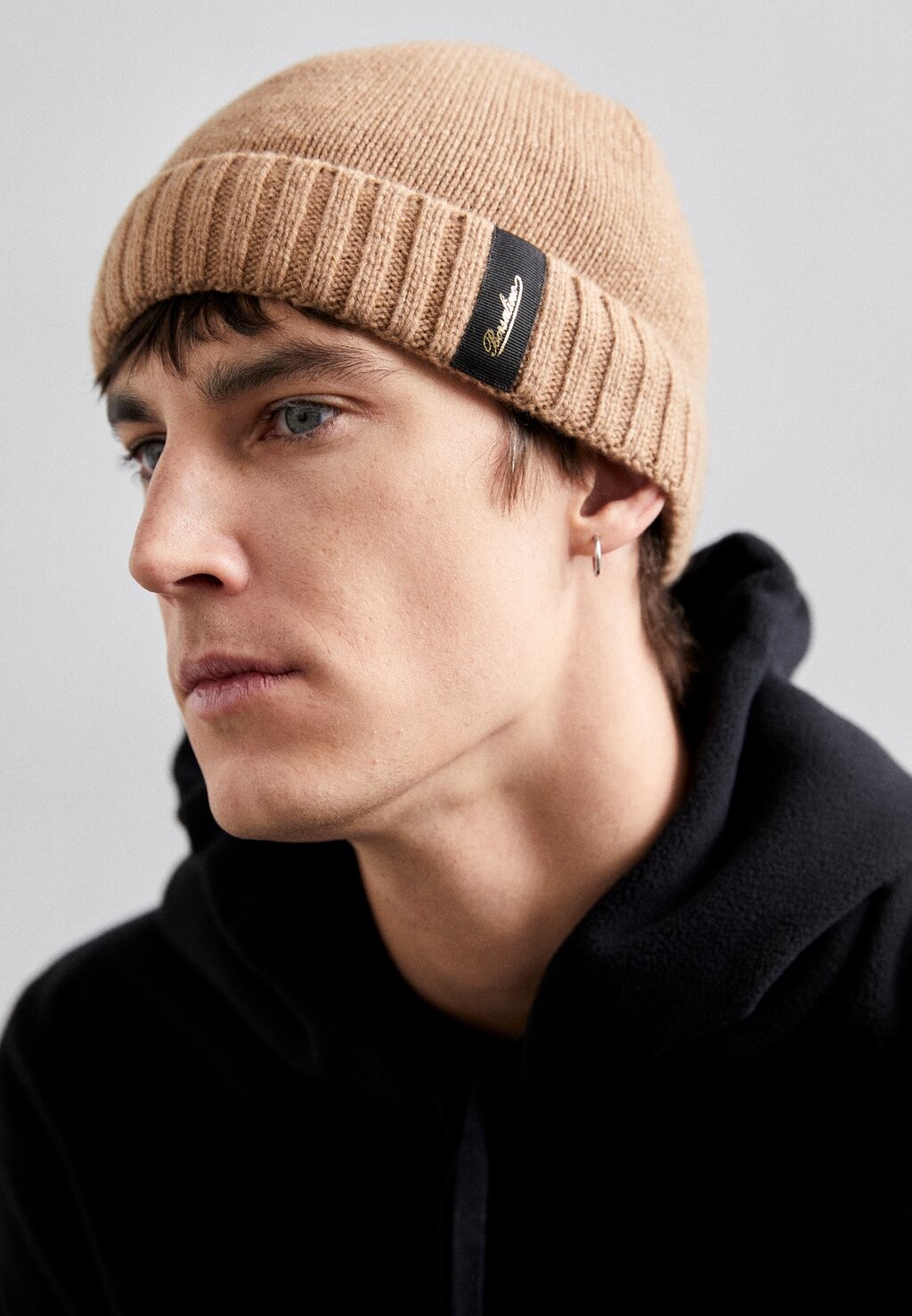 

Шапка Beanie In Eco Rasato Con Risvolto Unisex Borsalino, цвет cammello