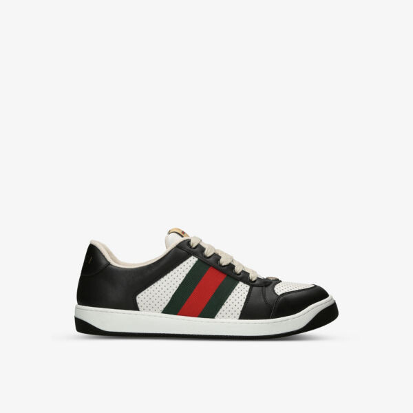 

Кожаные кроссовки Screener с низким берцем Gucci, черный