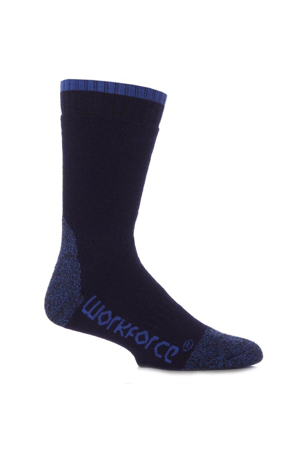 1 пара стальных защитных носков SOCKSHOP Workforce, синий 1 пара полосатых носков тапочек gripper со скидкой 25% на этот стиль sockshop синий