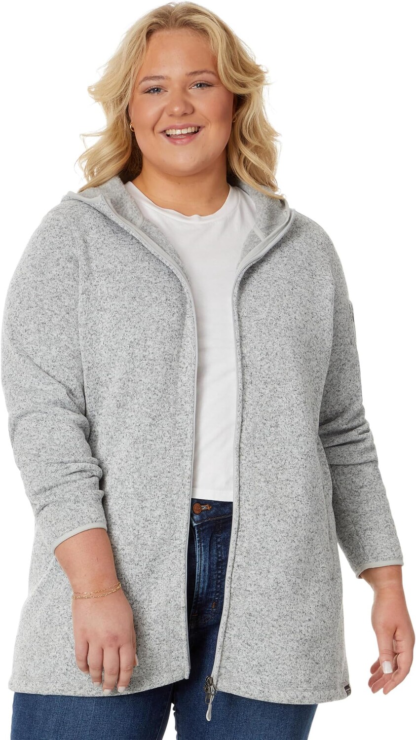

Куртка Plus Size Sweater Fleece Coat L.L.Bean, цвет Pewter