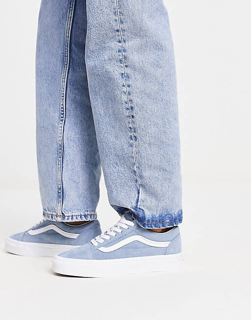 

Голубые замшевые кроссовки Vans Old Skool