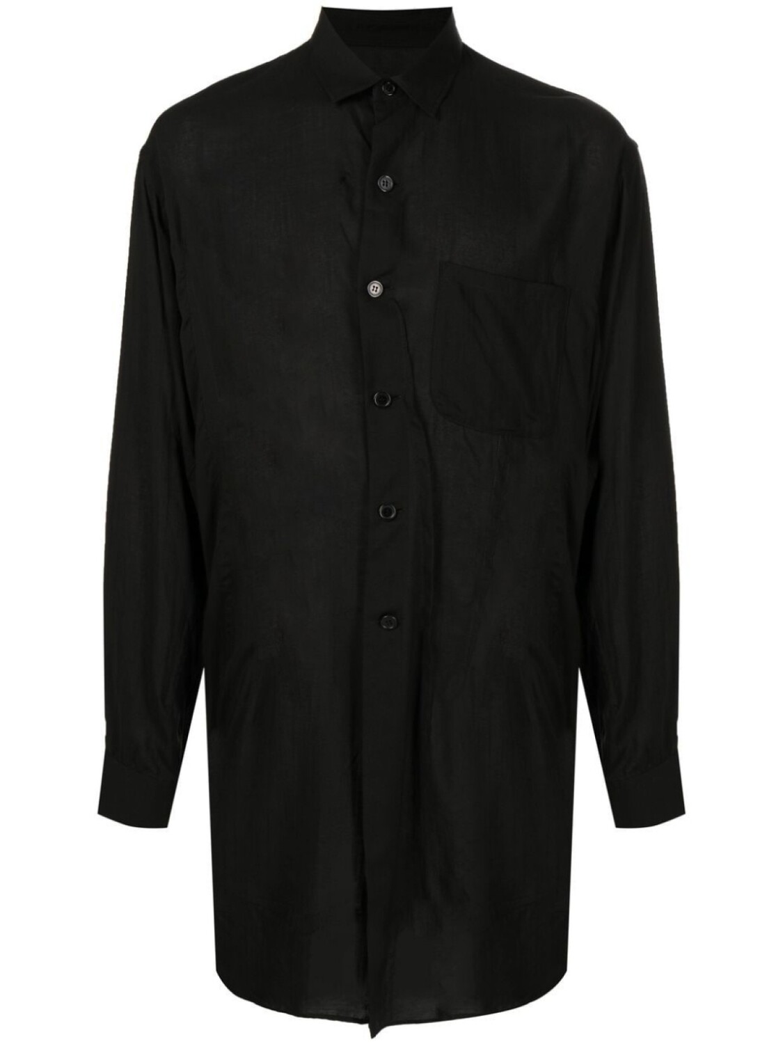 

Yohji Yamamoto рубашка с длинными рукавами, черный