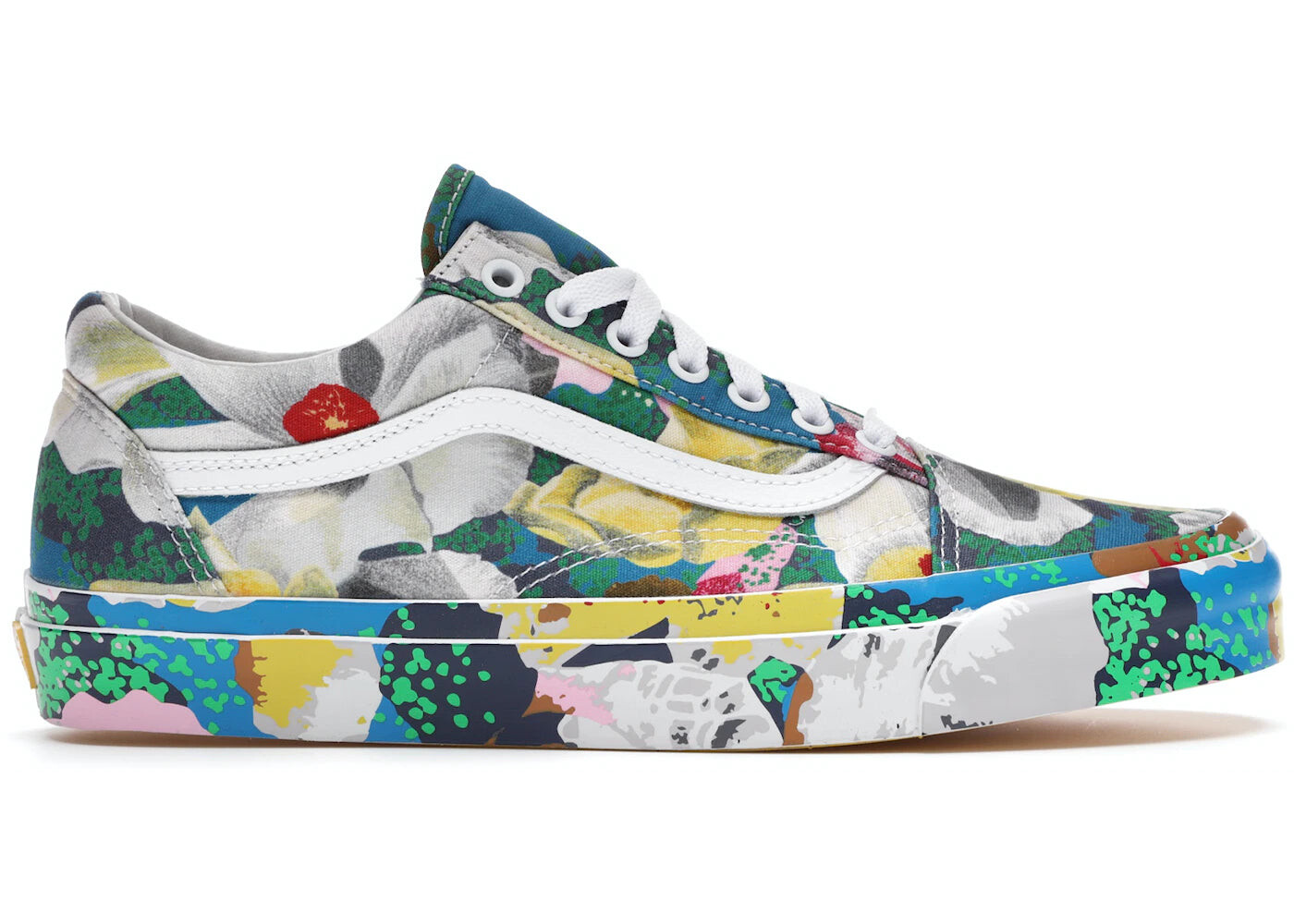 

Кроссовки Vans Old Skool x Kenzo, синий / зелёный / белый