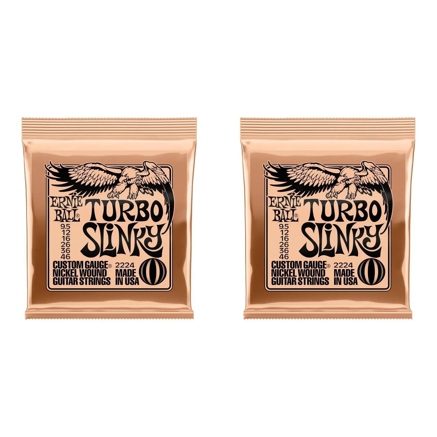 

Струны для электрогитары Ernie Ball 2224 Turbo Slinky с никелевой обмоткой (2 шт.)