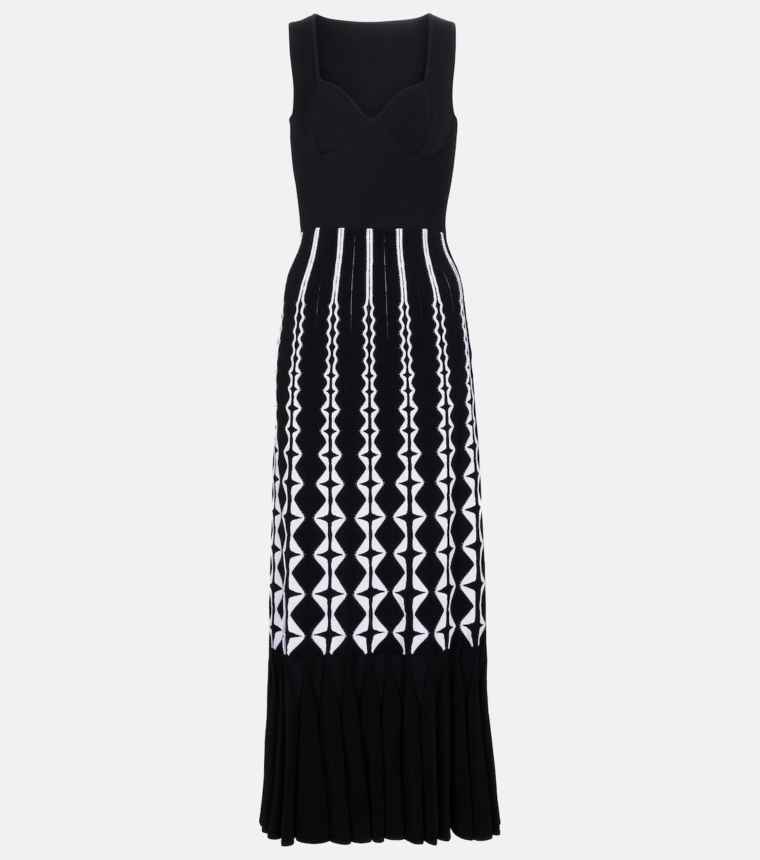 

Платье жаккардовой вязки ALAÏA, черный