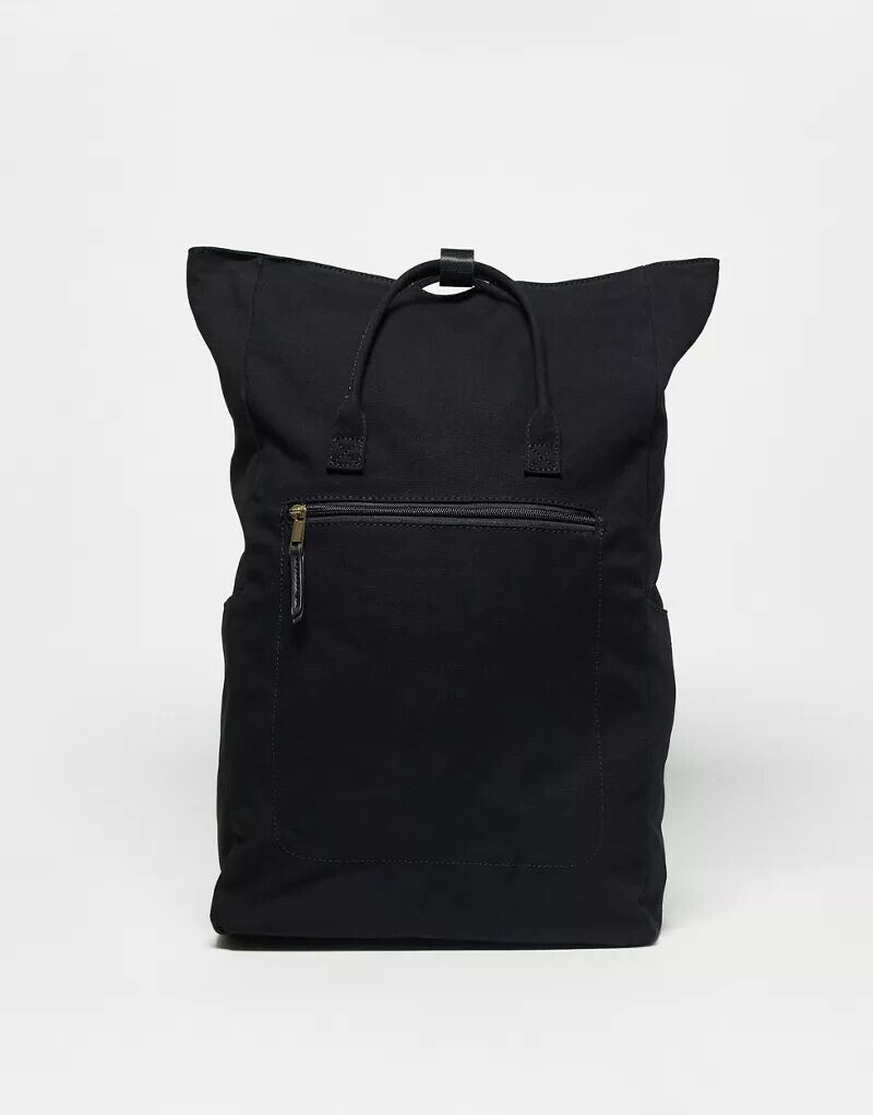 

Черный холщовый рюкзак с отделением для ноутбука ASOS