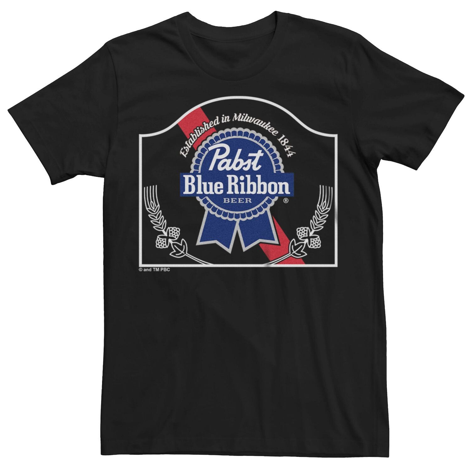 

Мужская футболка Pabst с синей лентой Vintage Pabst Logo Licensed Character