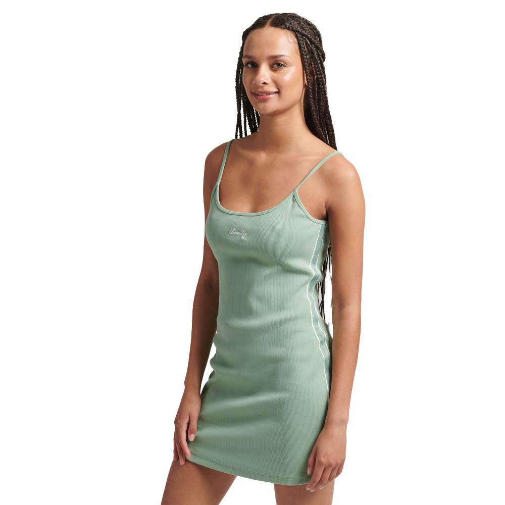 Платье Superdry Code SL Strappy, зеленый