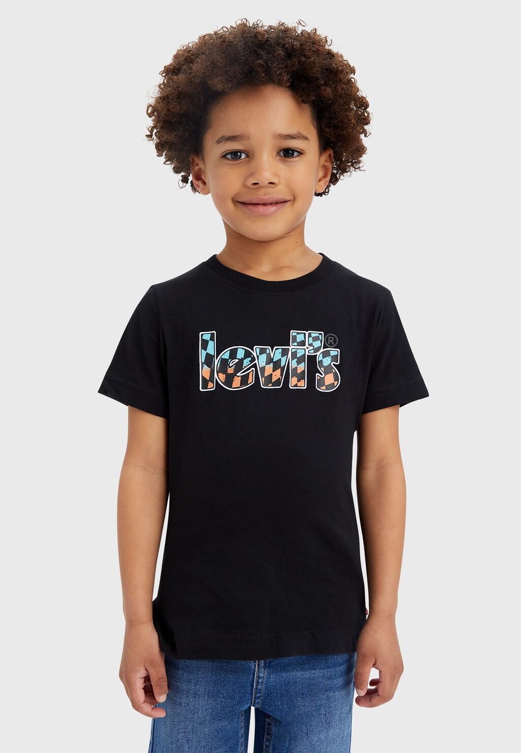 

Футболка с принтом OMBRE CHECKERED POSTER TEE Levi's, черный
