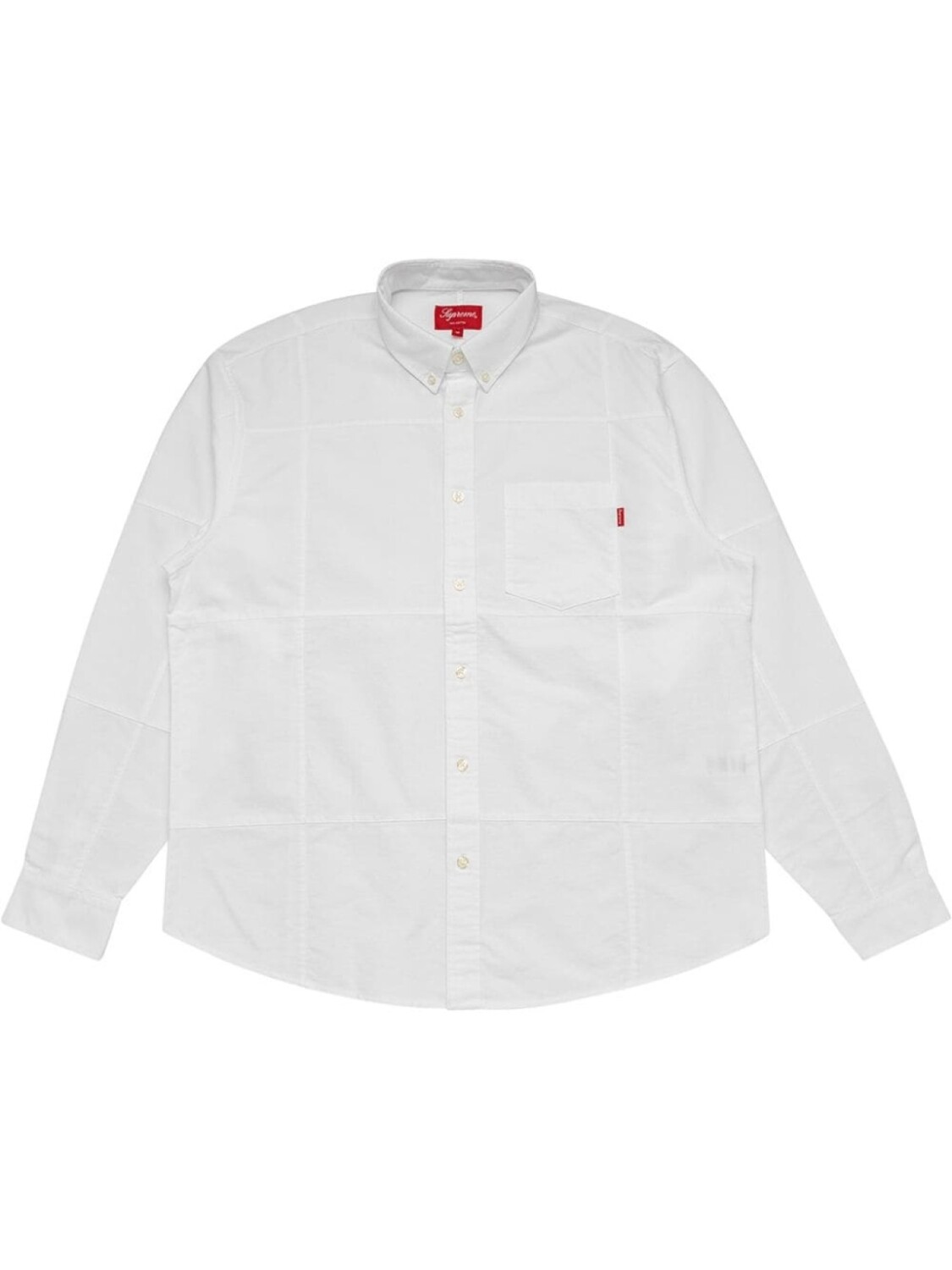 

Supreme рубашка оксфорд в технике пэчворк, белый