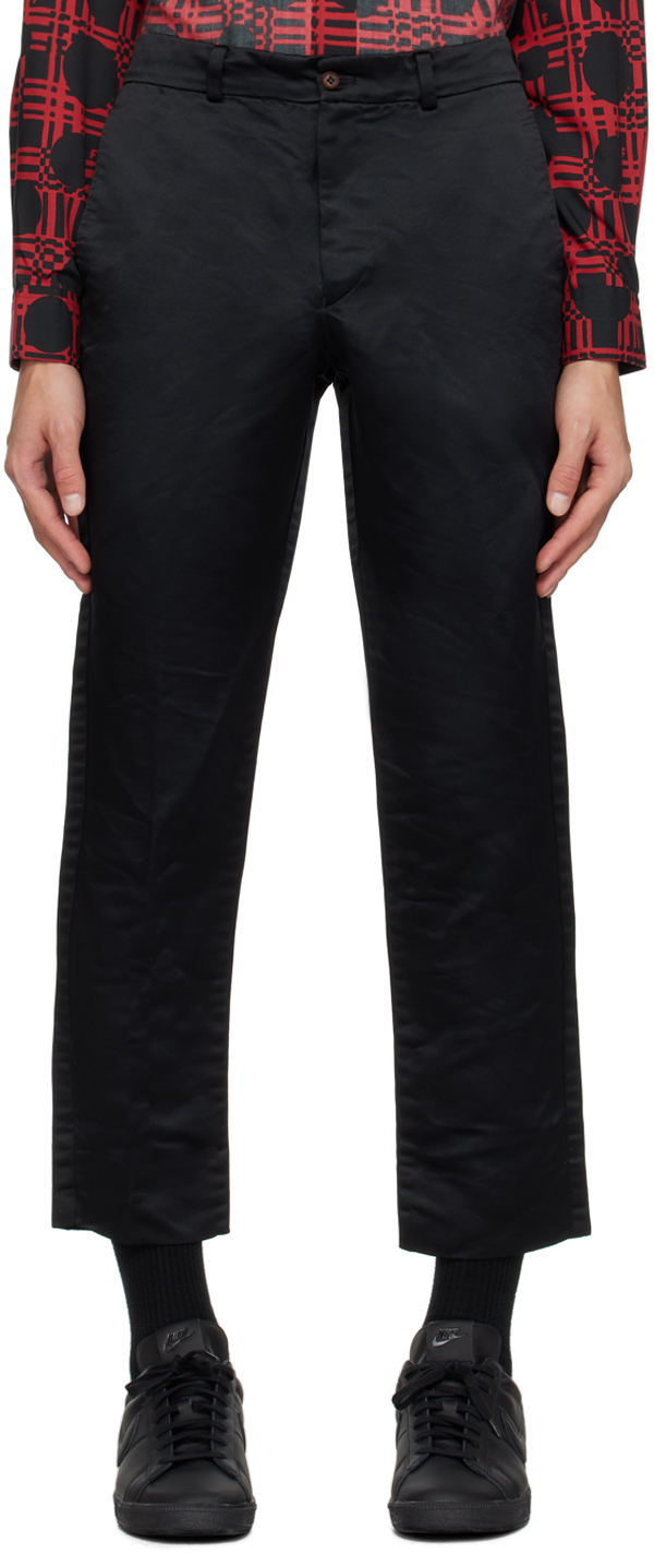 цена Черные брюки с четырьмя карманами Comme Des Garcons, цвет Black
