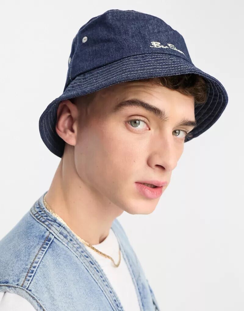 

Джинсовая панама Ben Sherman цвета индиго с логотипом