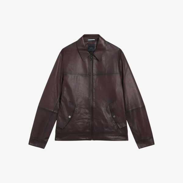 

Кожаная куртка jerem с классическим воротником Ted Baker, красный