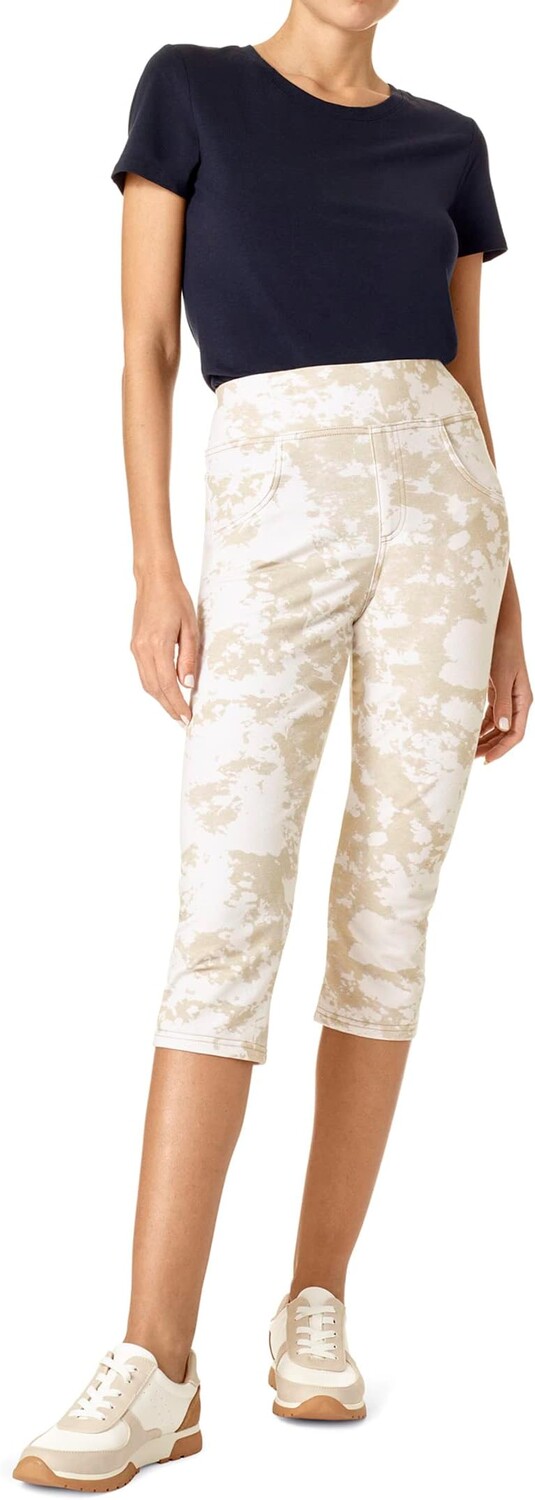 

Брюки Game Changing High-Rise Shorter Capris HUE, цвет Khaki Tie-Dye