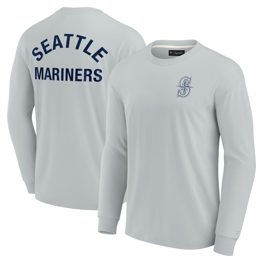 

Футболка с длинным рукавом Fanatics Signature Seattle Mariners, серый