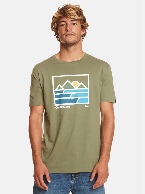 

Футболка стандартного кроя Quiksilver, хаки