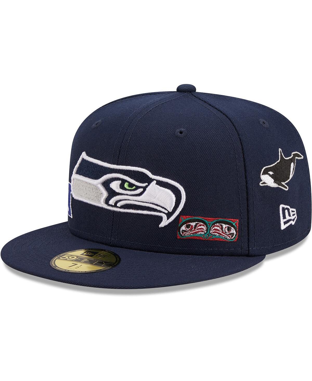 

Мужская приталенная шляпа темно-синего цвета для колледжа Seattle Seahawks Team Local 59FIFTY New Era