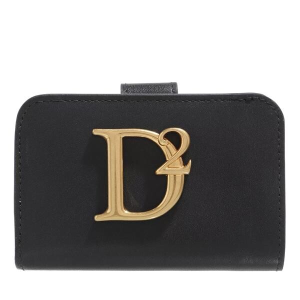 Кошелек small statement wallet Dsquared2, черный retro small fresh metal heart shaped short section 2020 summer small wallet ladies student wallet