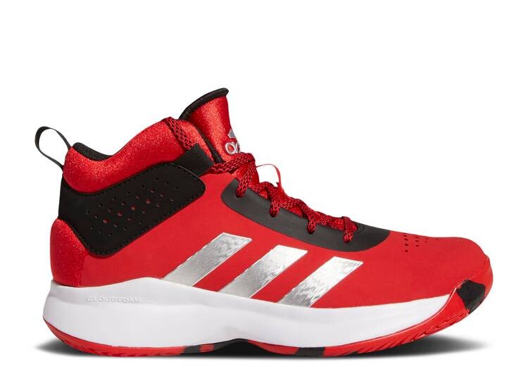 

Кроссовки Adidas CROSS 'EM UP 5 J WIDE 'VIVID RED SILVER METALLIC', красный