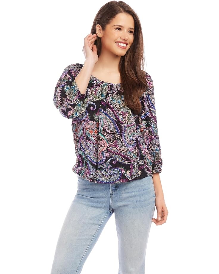 Топ Karen Kane Peasant Top, цвет Paisley топ karen kane peasant цвет print 1