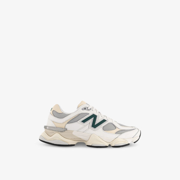 

9060 кроссовки из кожи и сетки с низким верхом New Balance, зеленый