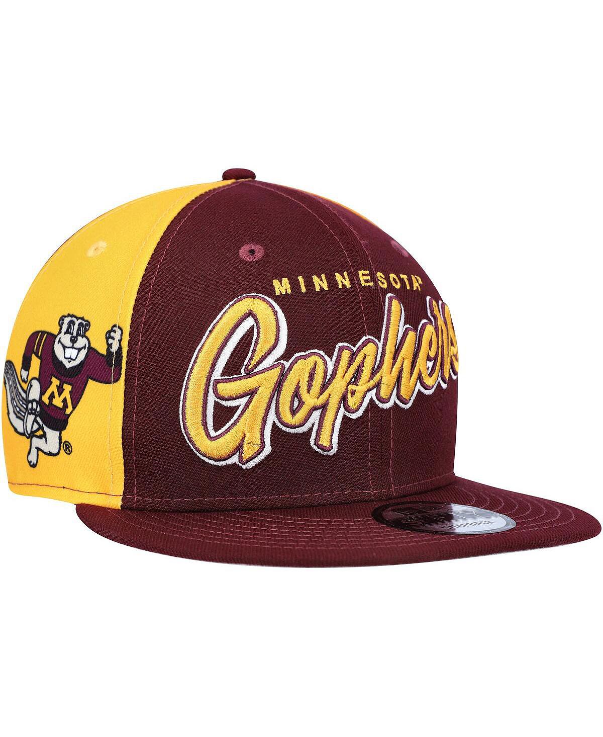 Мужская бордовая бейсболка Minnesota Golden Gophers Outright 9FIFTY Snapback New Era