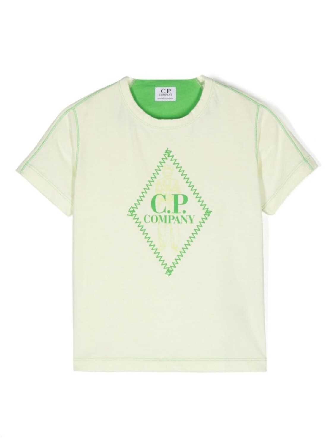 

C.P. Company футболка с логотипом, зеленый