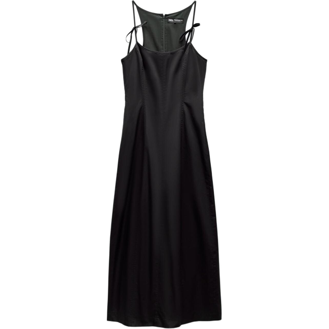 

Платье-комбинация женское черное Zara
