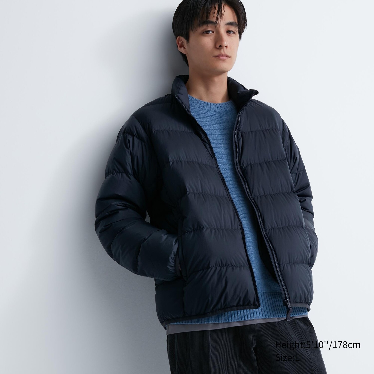 

Пуховик UNIQLO с антистатической подкладкой, темно-синий